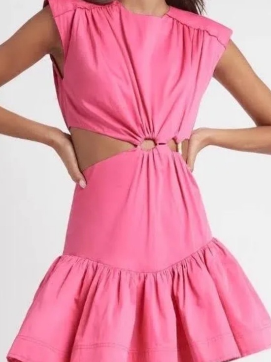 Aje Dresses & Skirts - Aje solstice ring Pink Cutout Ring Waist Dress